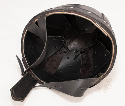 Crusader kids helmet made from leather