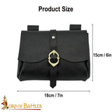 Crusader black leather bag