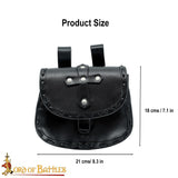 LARP black leather bag for healer or paladin characters
