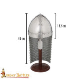 Crusader reenactment Spangenhelm with Attached Camail made from 14 Gauge steel