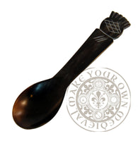 carved horn spoon