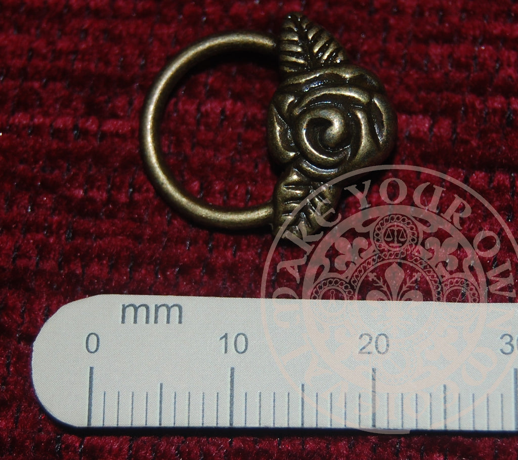 Rose Lacing Ring Antiqued - Set of 10