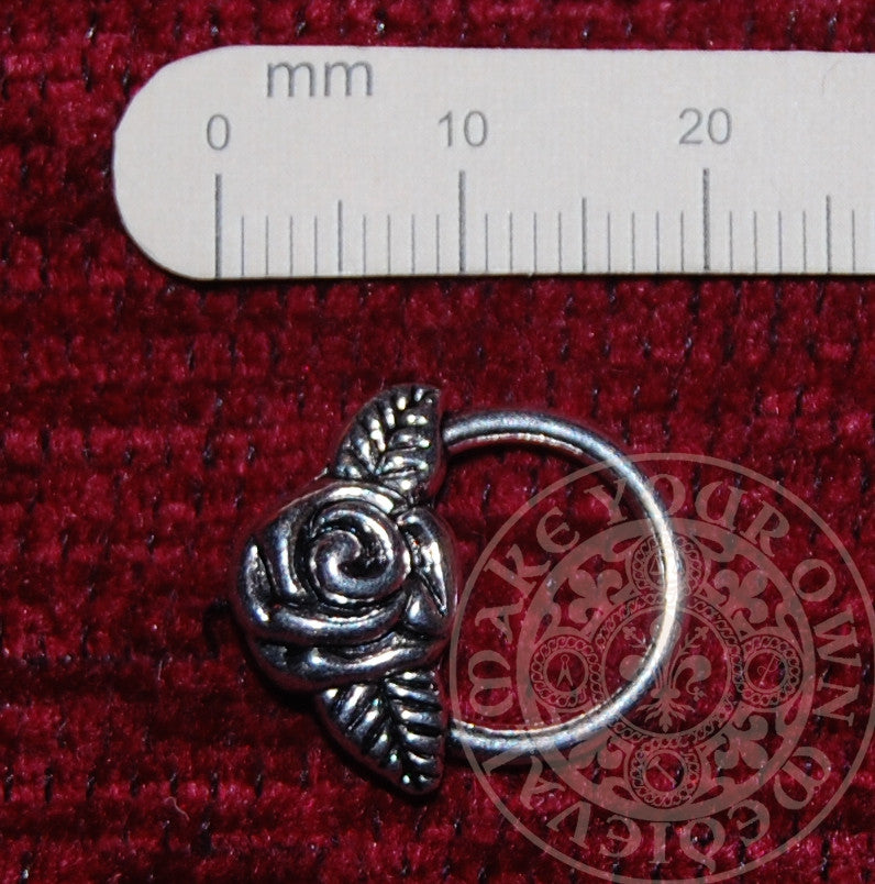 Rose Lacing Ring Silver - Set of 10