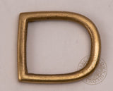 D shape brass belt buckle
