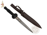 Damascus Bollock Dagger 14th Century Knife Reproduction