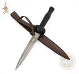 Damascus Bollock Dagger 15th Century Knife Reproduction
