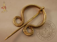 Dark Ages Fibula dress clasp cloak spiral forged