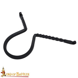 Drinking horn holder Viking blacksmith forged for historical reenactment encampment