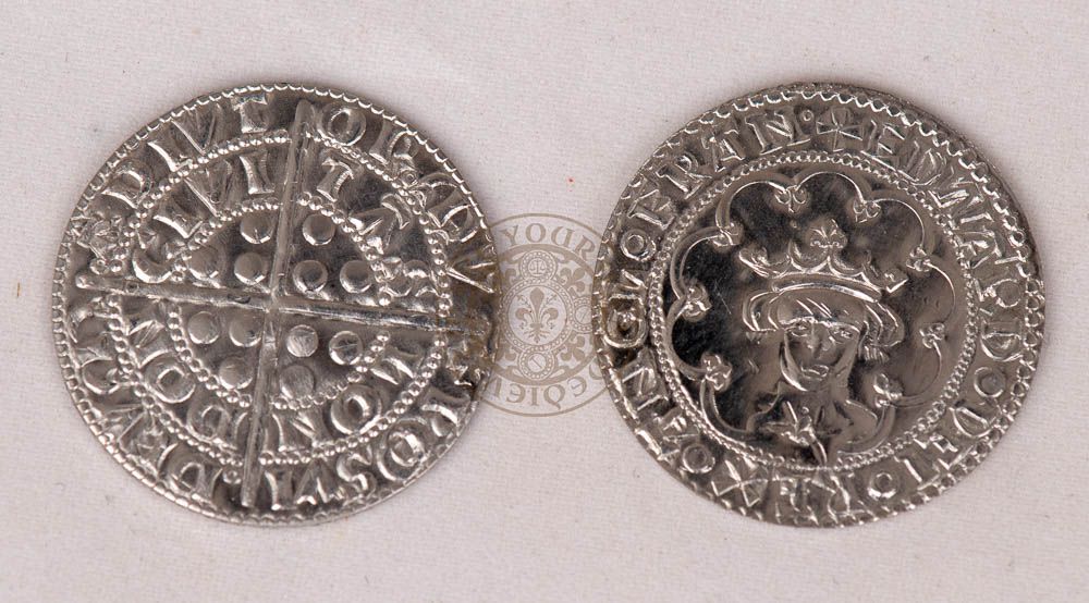 English medieval groat reproduction coin