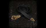 Extra large Viking warrior leather belt made from black leather