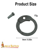 Flat mail rings with rivets 9mm 17 gauge