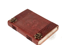 Fleur de Lis Leather Journal with Clasp