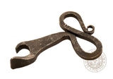 Forged bottle opener blacksmith made for Viking or Medieval feasting