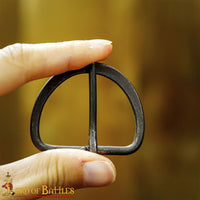Forged d Shape metal belt buckle for SCA and LARP clothing