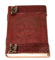 French Fleur de Lis Leather diary with Clasp