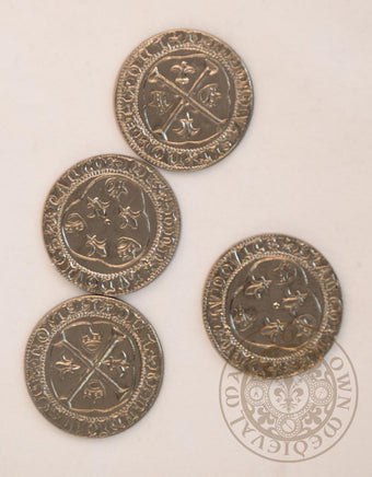 French medieval coin 15th century Burgundian reproduction