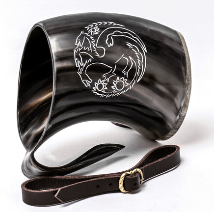 Game of thrones house Targaryen horn tankard