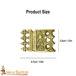 Gothic Medieval Strap end made from brass