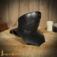 Bevor with back plate and adjustable face (15th century) - Blackened