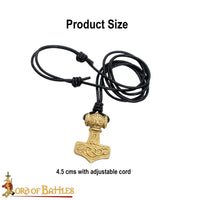 Hammer of Thor Mjölnir Necklace made from brass