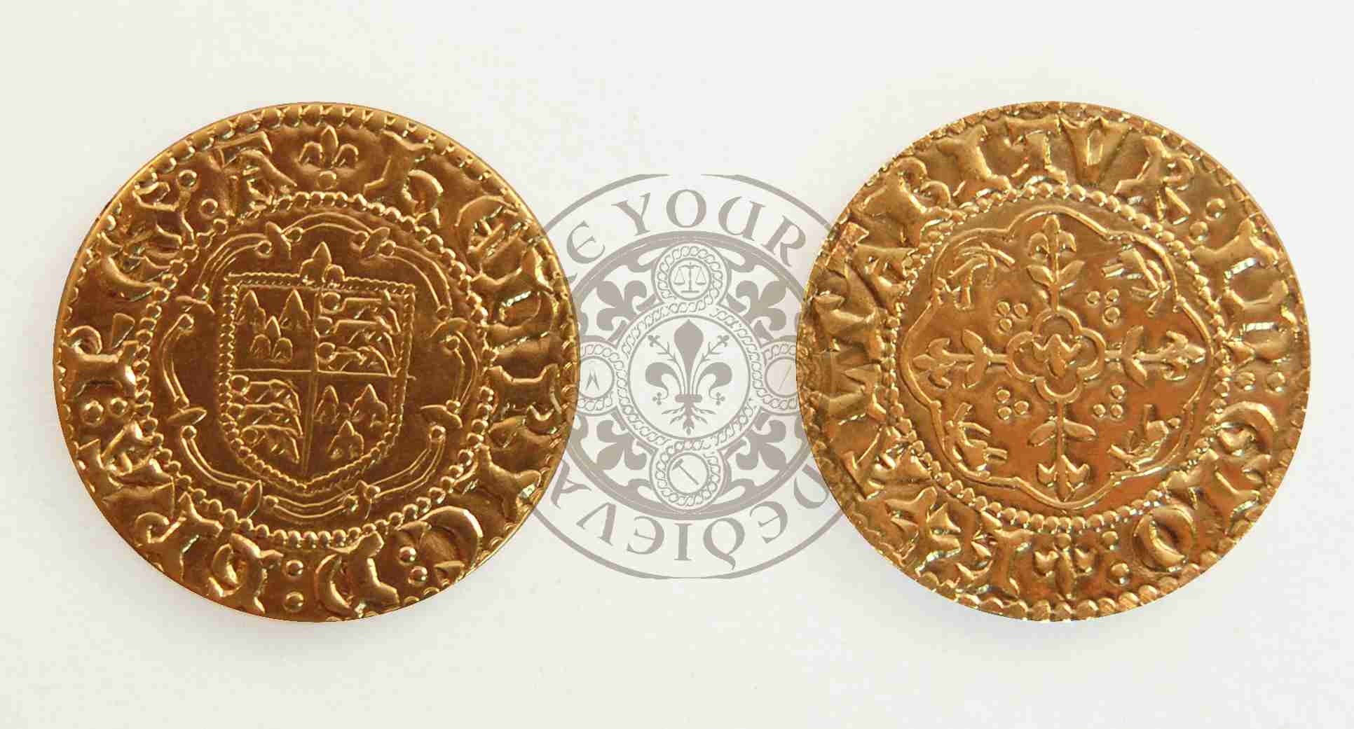 Henry the V Quarter Noble Coin English Medieval Coin