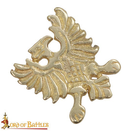 Heraldic Eagle brass belt mount fitting for making our own medieval belt