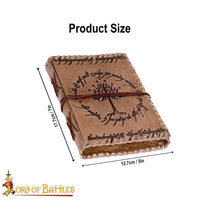 Hobbit themed leather diary with tree design