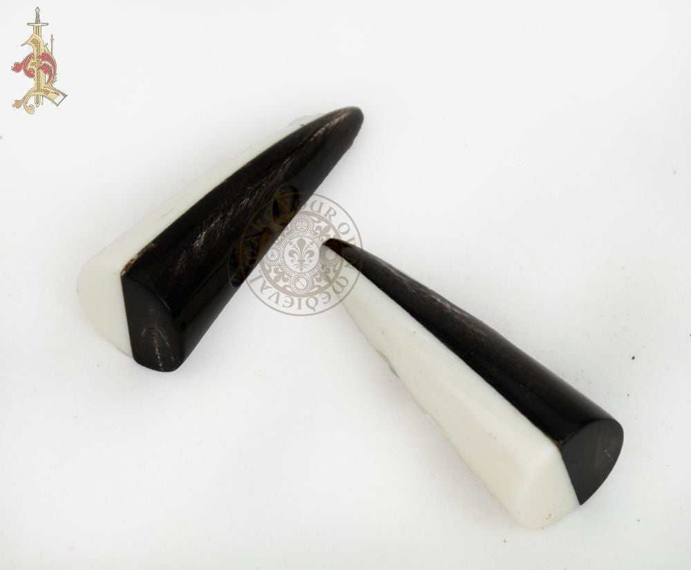 Horn and bone toggle for Viking and dark ages clothing and leather crafting