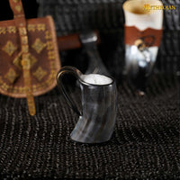 Horn tankard set of two