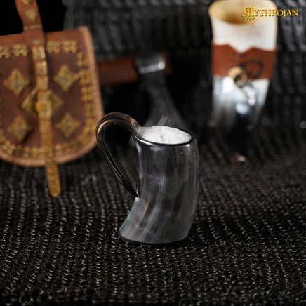 Horn tankard set of two