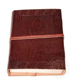 Humming bird and flower Leather Journal