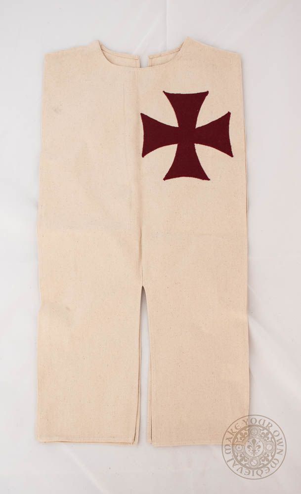 Kids crusader tabard tunic for costume and clothing