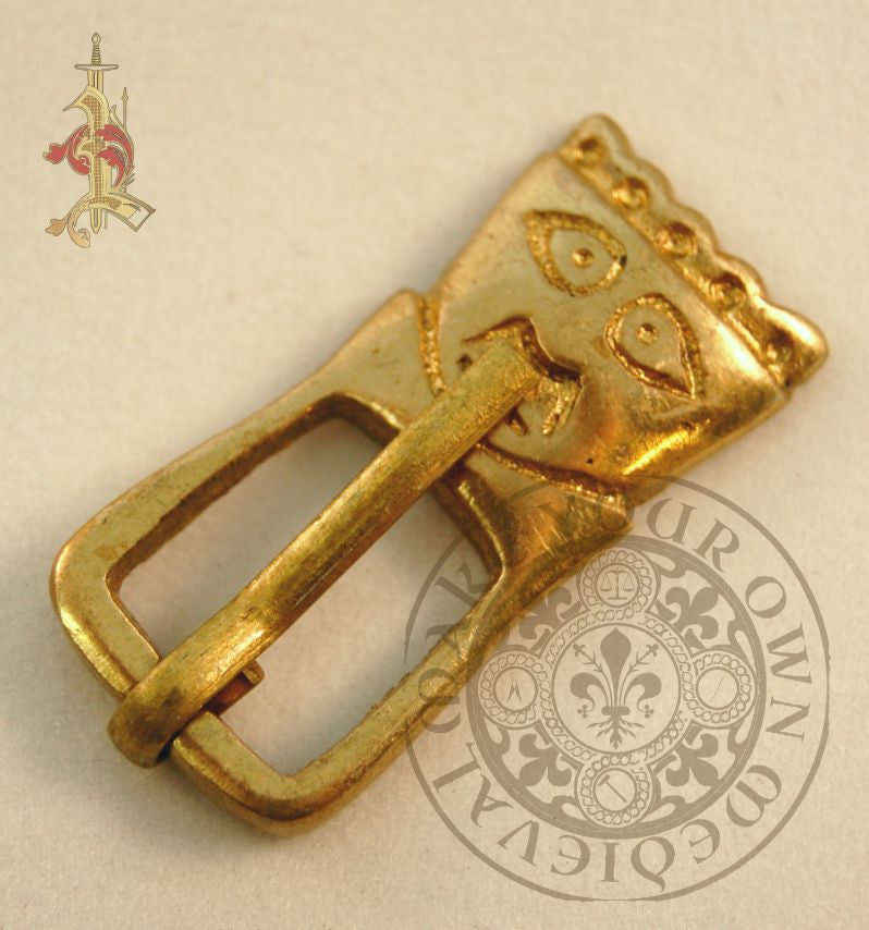 1300 - 1400  Kings Head Belt Buckle - 11mm Strap Width