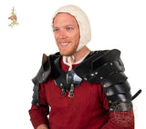 LARP Leather Pauldrons with Sword Breakers