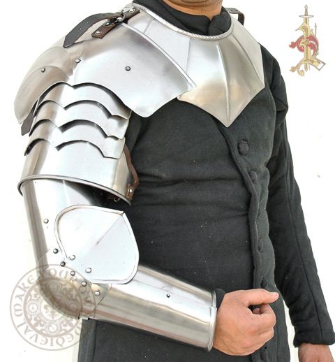 Arm and Pauldron LARP Plate Armour Set 18 Gauge Steel
