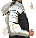 LARP plate armour Australia includes Medieval Arm and shoulder armour harness
