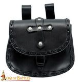 LARP black leather bag for healer or paladin characters