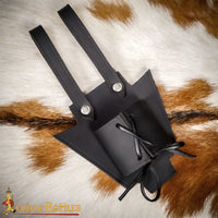 LARP short sword holder made from black leather