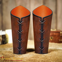 LOTR Leather Bracers made from Brown leather