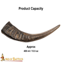 Large Buffalo Natural Rustic Drinking Horn