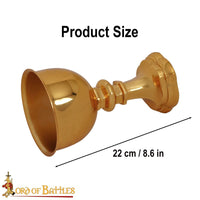 Large medieval Brass chalice or goblet