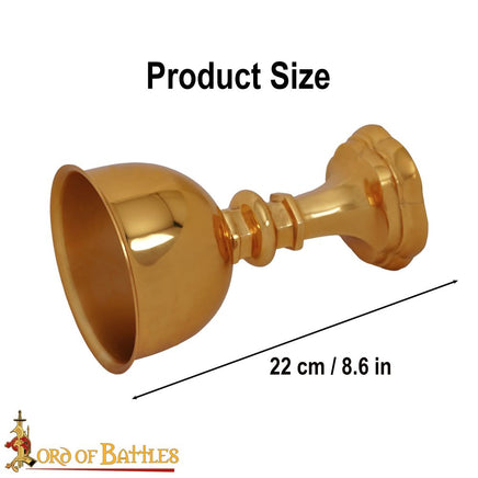 Large medieval Brass chalice or goblet