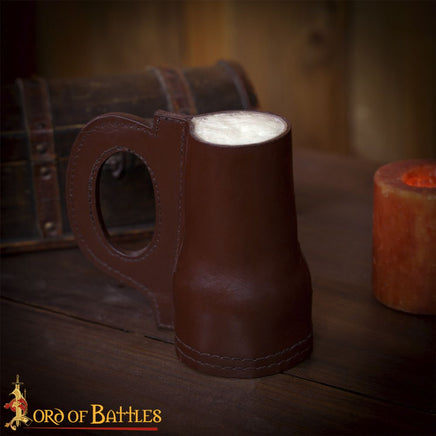 Leather Tankard Jack with bees wax coating