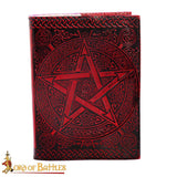 Leather diary with pentagram