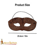 Leather pagan Mask made from brown leather