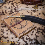 Lord of the Rings leather diary with tree design