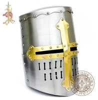 Maciejowski Crusader Knights Helmet suitable for 12th and 13th Century reenactment made from 14 gauge steel