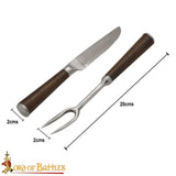 Medieval Cutlery knife and fork Set made from Stainless Steel