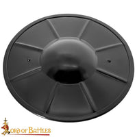 Fluted Lenticular Buckler Shield -  Black 16 Gauge Steel