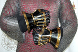 Medieval Hourglass Del Bargello Gauntlets Blackened reproduction